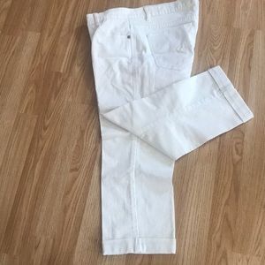 New York & Co White Denim Crop Jeans
